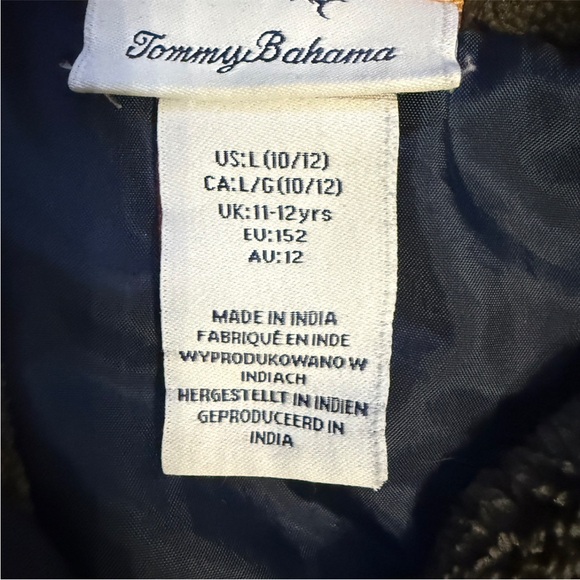 Tommy Bahama Kids Fleece Zip Up Jacket Large 10/12 - Picture 3 of 6